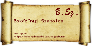 Bokányi Szabolcs névjegykártya