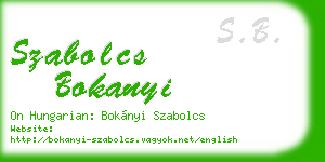 szabolcs bokanyi business card